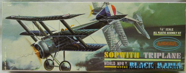 Aurora 1/48 Sopwith Triplane Black Maria, 100-100 plastic model kit